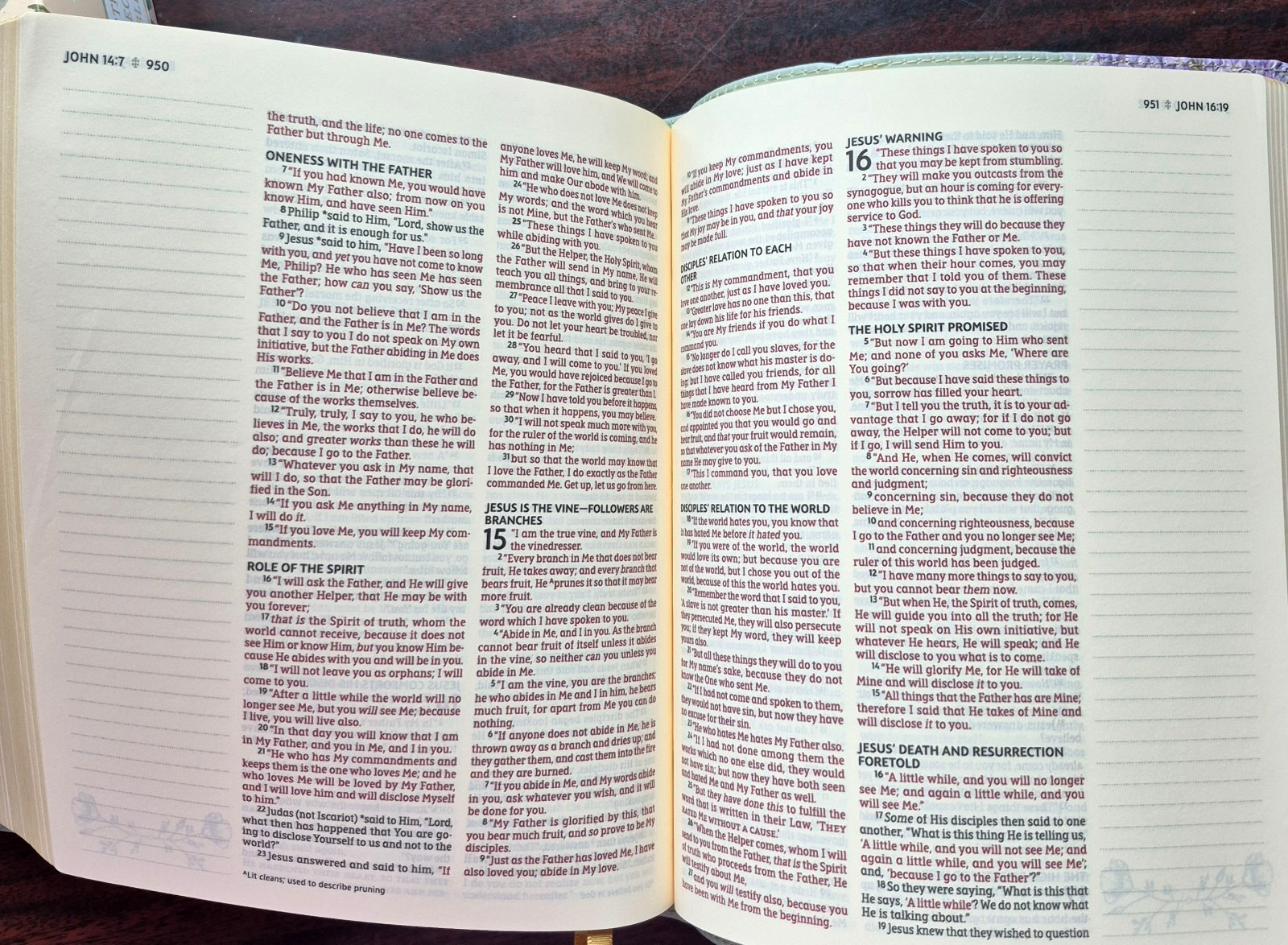 NASB Artisan Collection Bible (Leathersoft, Sage Floral, Red Letter, NEW in Box)