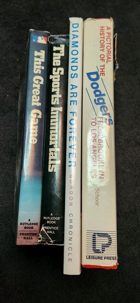 Lot of 4 Vintage Major League Baseball Books – This Great Game, Dodgers