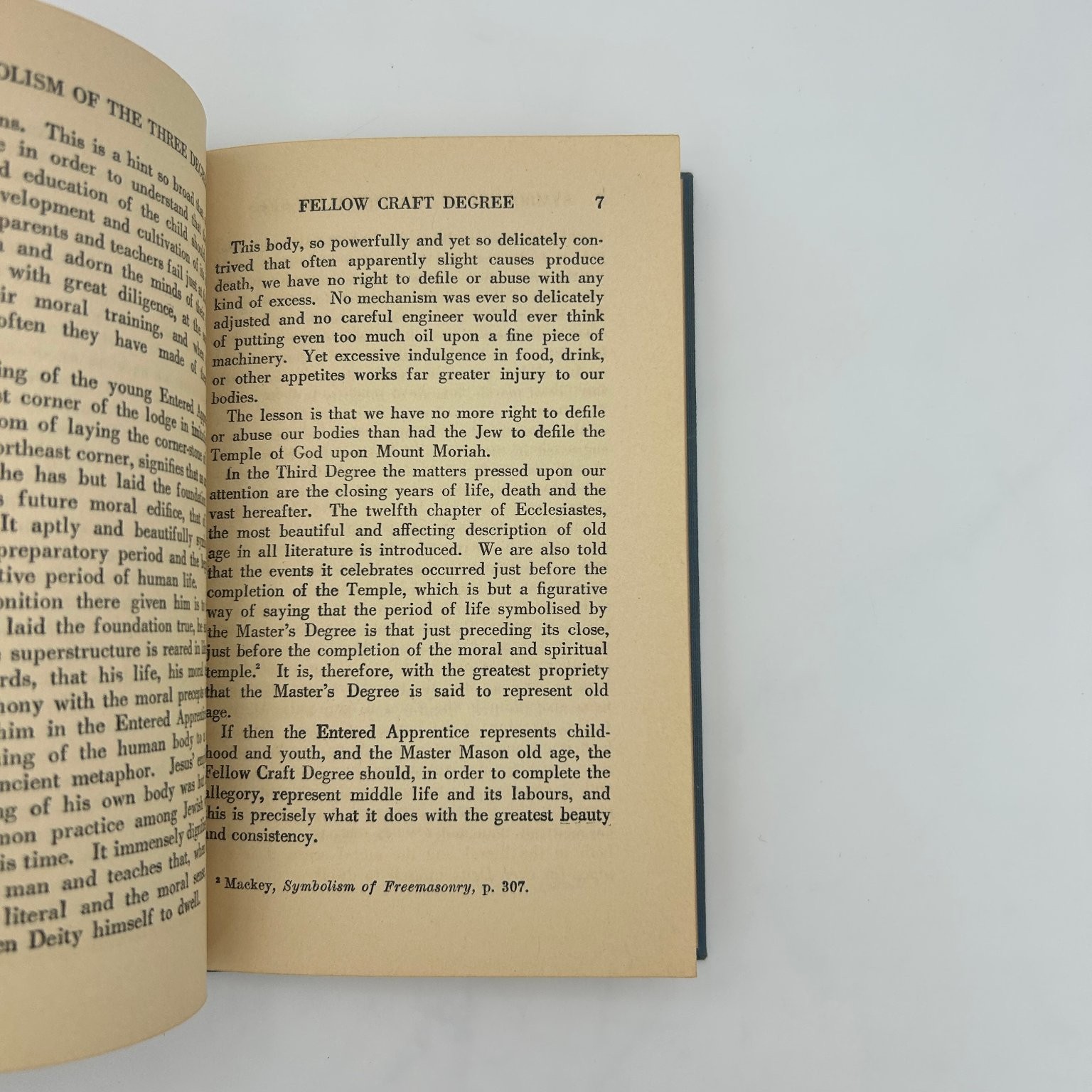 Symbolism of the Three Degrees Part Two Oliver Day Street 1924 Masonic Book