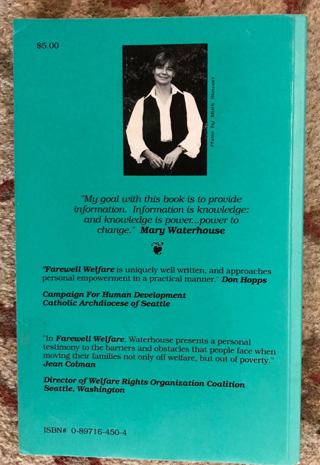 Farewell Welfare Mary Waterhouse Signed 1992 African American Memoir Whoopi