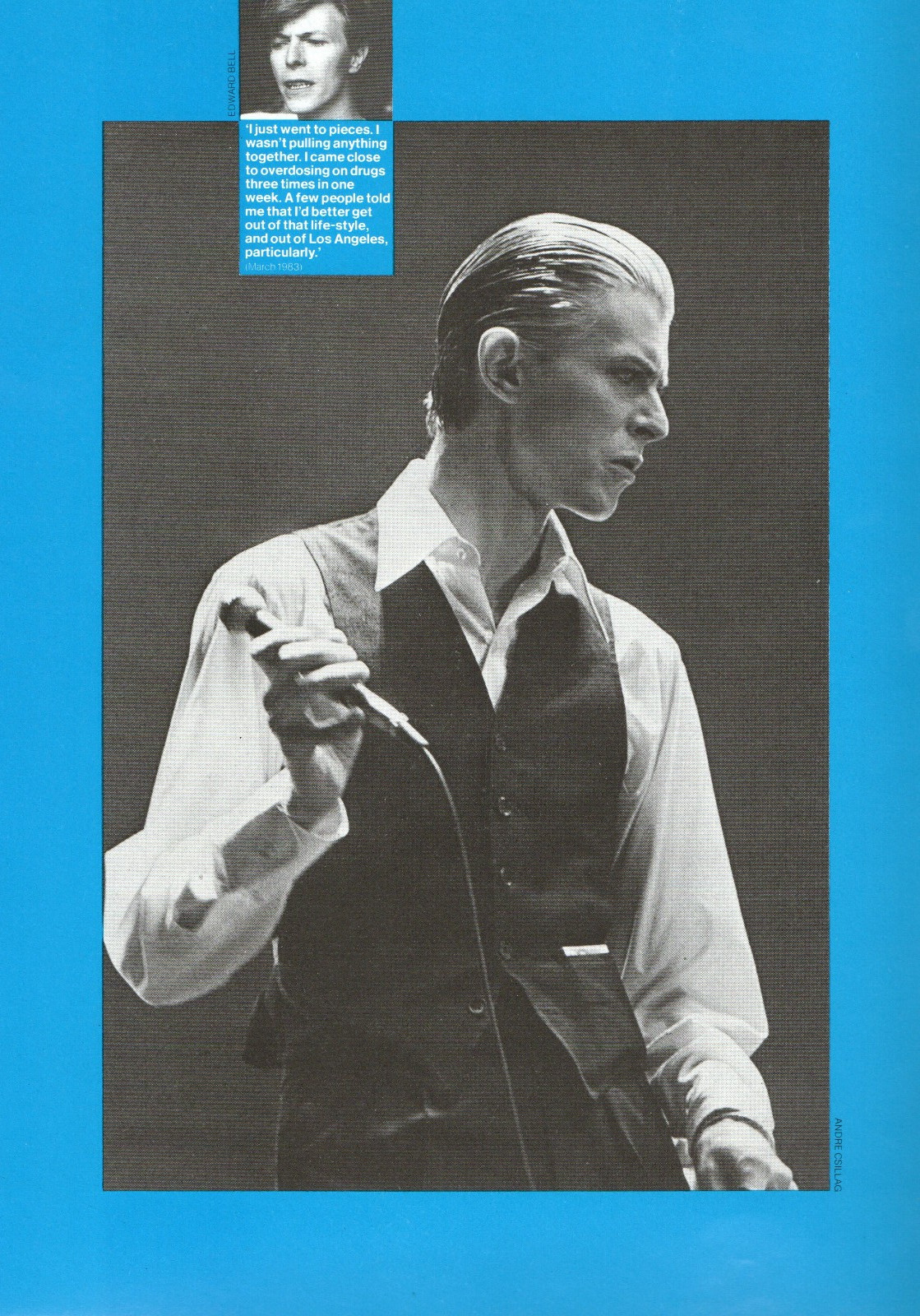 Vintage 1983 David Bowie Bowiepix Photo Book WITH INTACT POSTER Omnibus Press