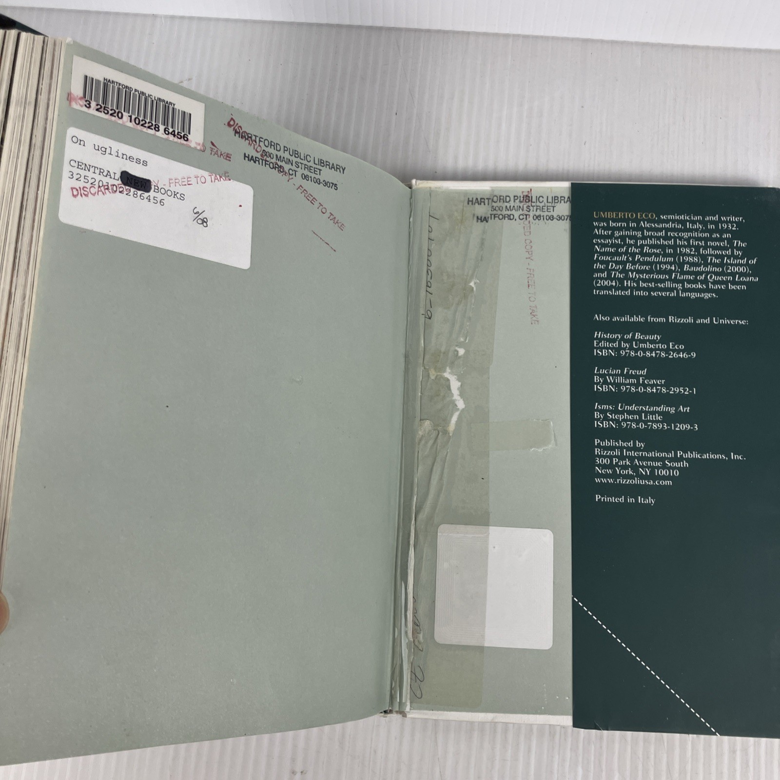 On Ugliness by Umberto Eco 2007 Hardcover DJ