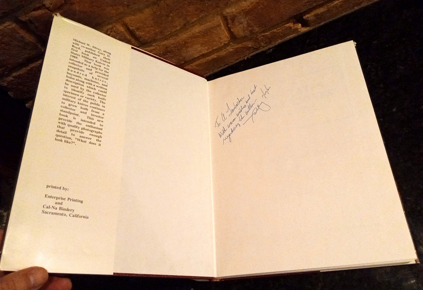 SIGNED First Edition- United States Military Knives 1941–1991 by Silvey HC DJ