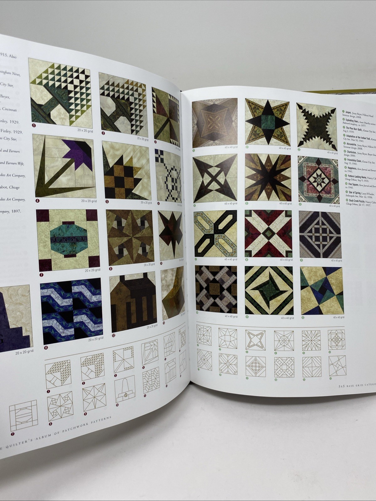 Quilter’s Album of Patchwork Patterns 4050 Pieced Blocks w/ Plastic Grid Sheets