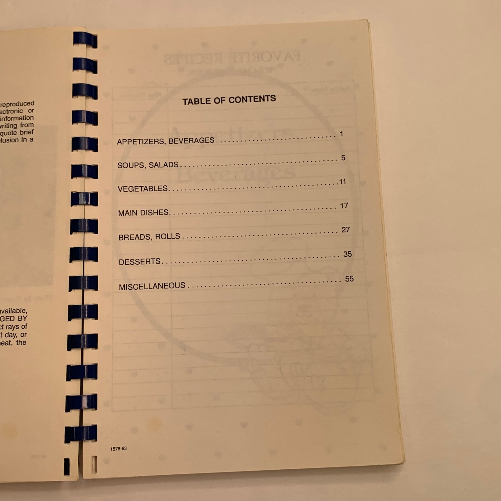 Cherished Recipes From McCrory PTO Cookbook Collection of Cooking Vintage 1993