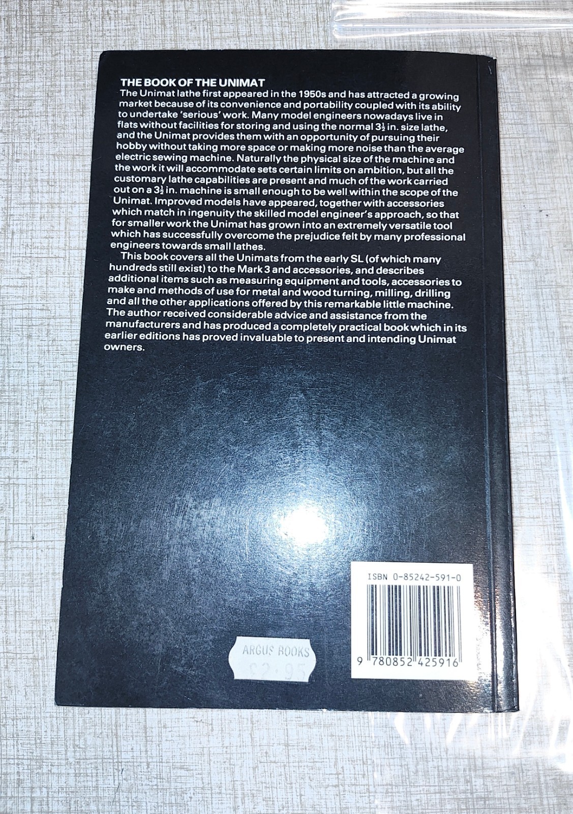 The Book of the Unimat by D.J. Laidlaw-Dickson F01Z