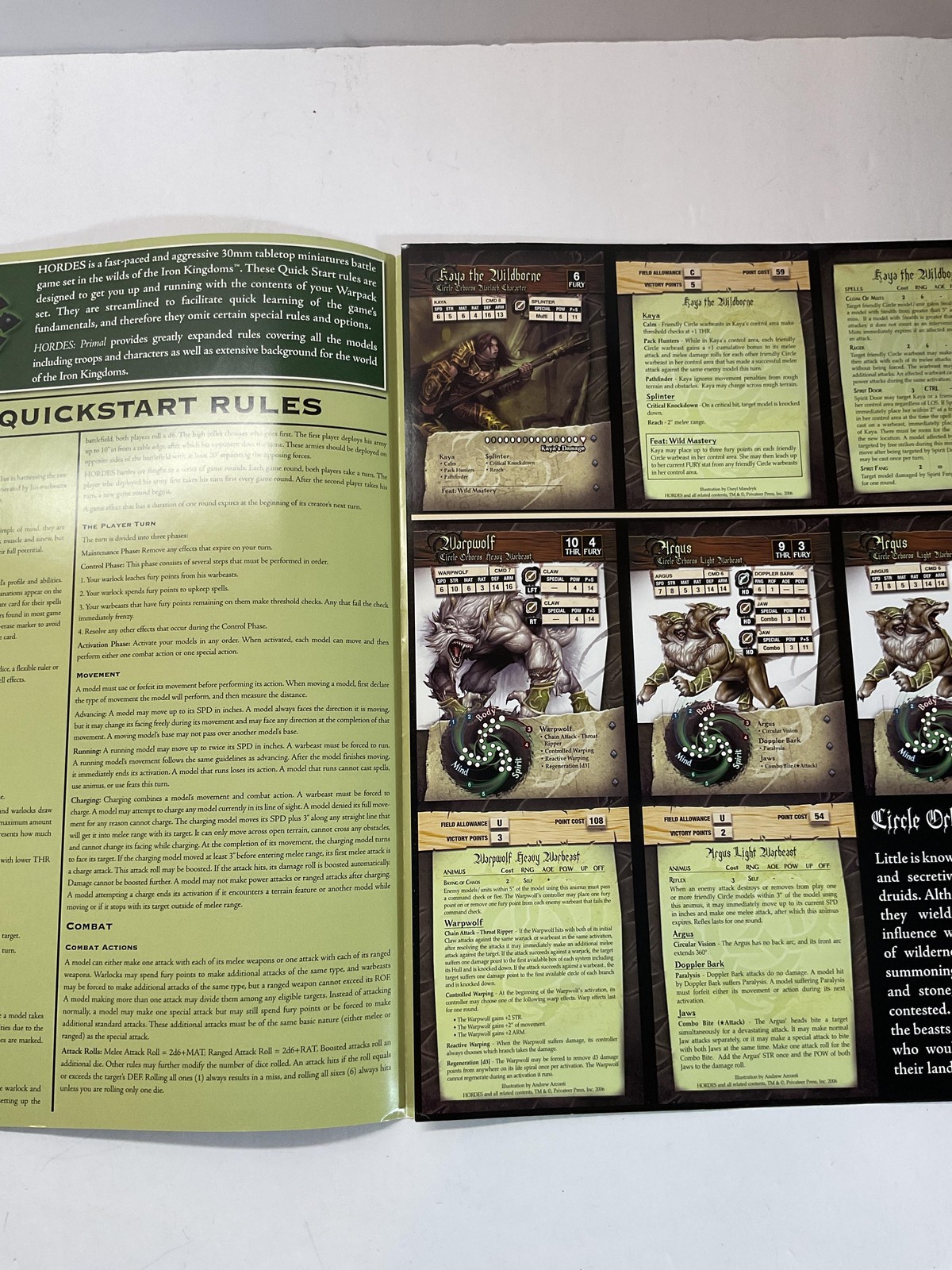 Privateer Press Hordes Demo Rules Quick Start Rulebook Circle Trollbloods Guide