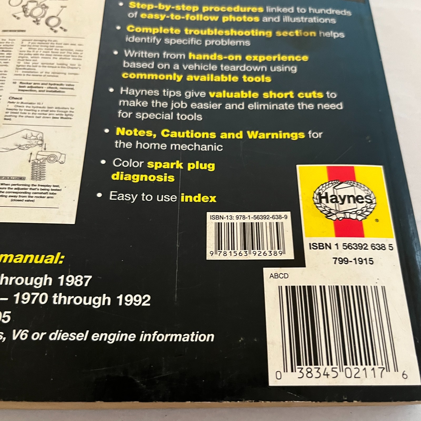 Lincoln Haynes Repair Manual 1970 Thru 2005 Rear Wheel Drive #59010