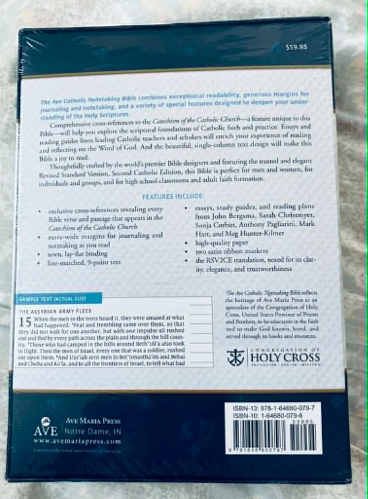 Ave Catholic Notetaking Bible by Ave Maria Press, Imitation Leather + Free Tabs