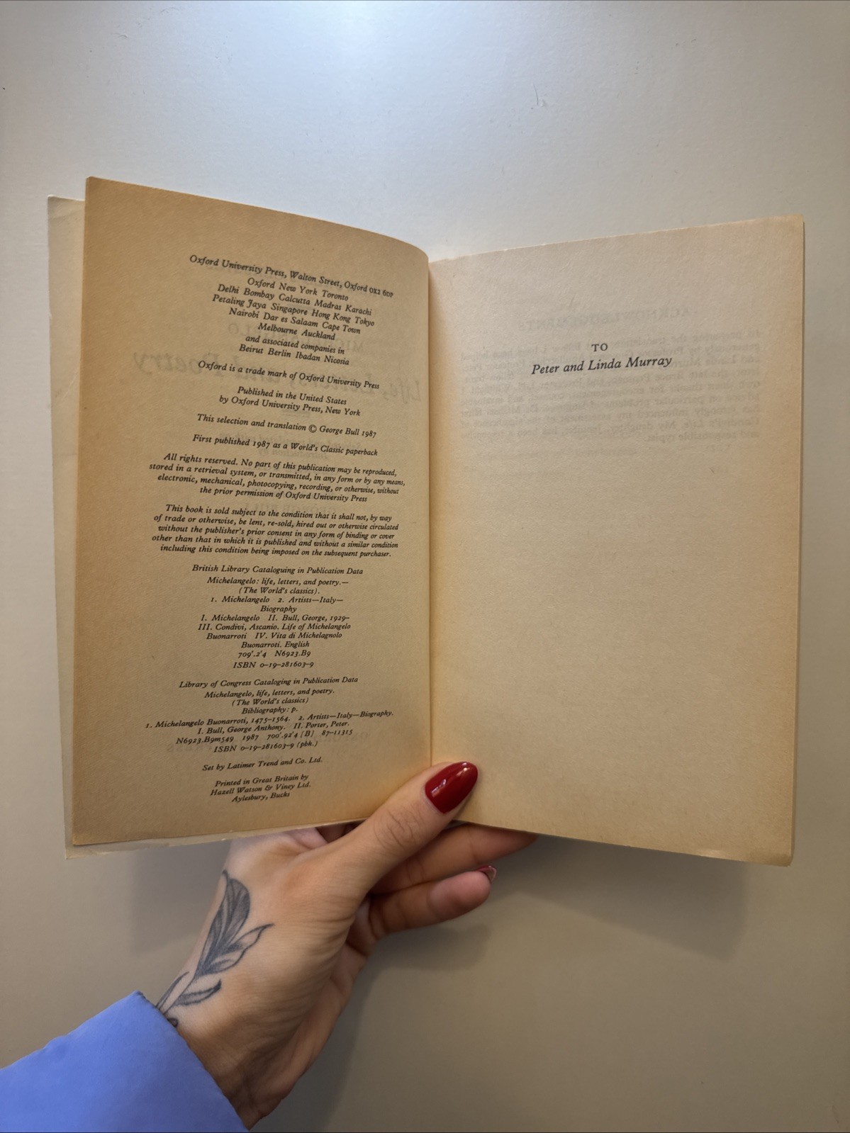 Life, Letters, and Poetry, Michelangelo 1987