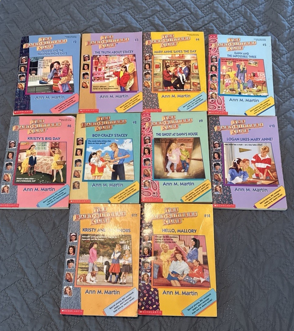 Lot Of 10 The Babysitter’s Club Ann M. Martin Chapter Books 2-6, 8-11 And #14