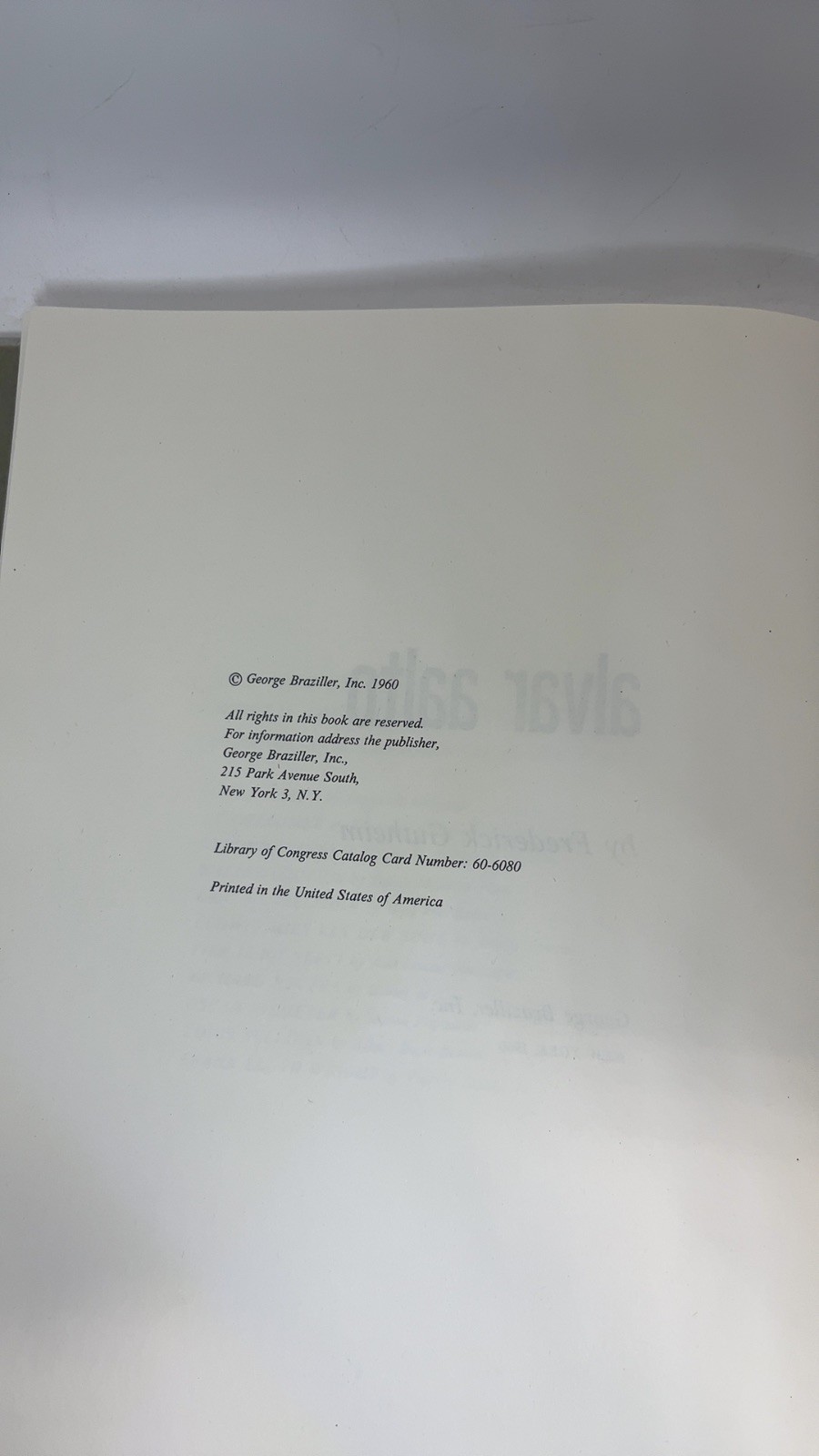 alvar aalto [Hardcover] Frederick Gutheim 1960