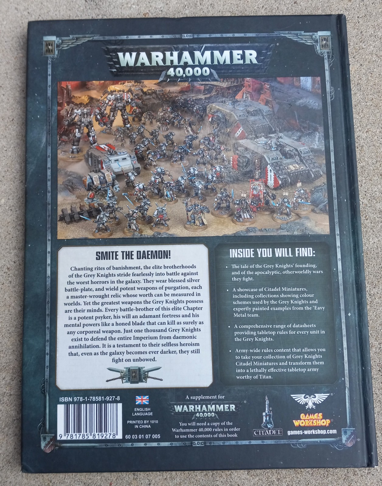 Warhammer 40,000 40K Codex Adeptus Astartes Grey Knights Hardcover 2017