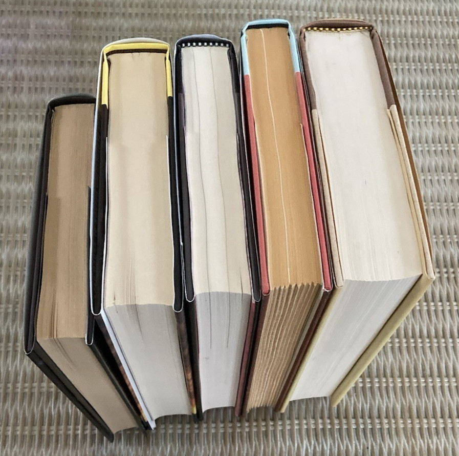 Lot of 5 Hardcover Mystery & Fiction novels various authors see photo for titles