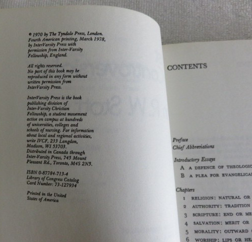 CHRIST THE CONTROVERSIALIST: A STUDY IN SOME ESSENTIALs..By John R. W. Stott PB