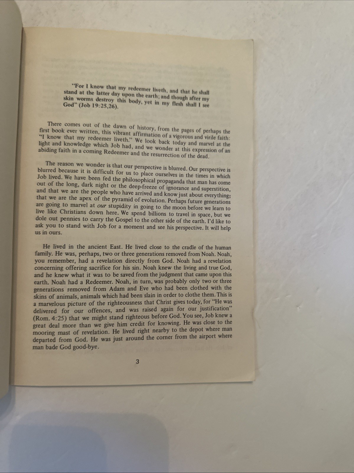 My Redeemer Liveth J Vernon McGee Pamphlet Booklet Bible Radio Network