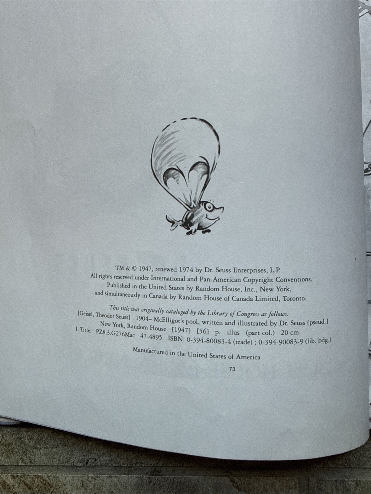 McElligot’s Pool by Dr. Seuss (Library Binding)