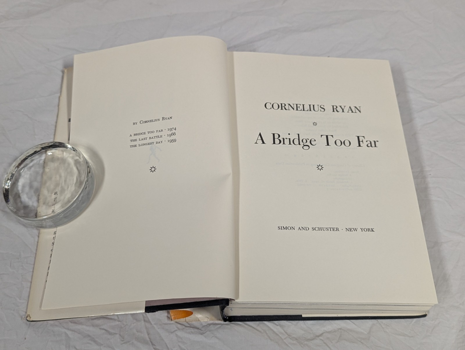 Vtg 1974 HCDJ 1st/1st ~ A Bridge Too Far ~ Cornelius Ryan – Simon & Schuster