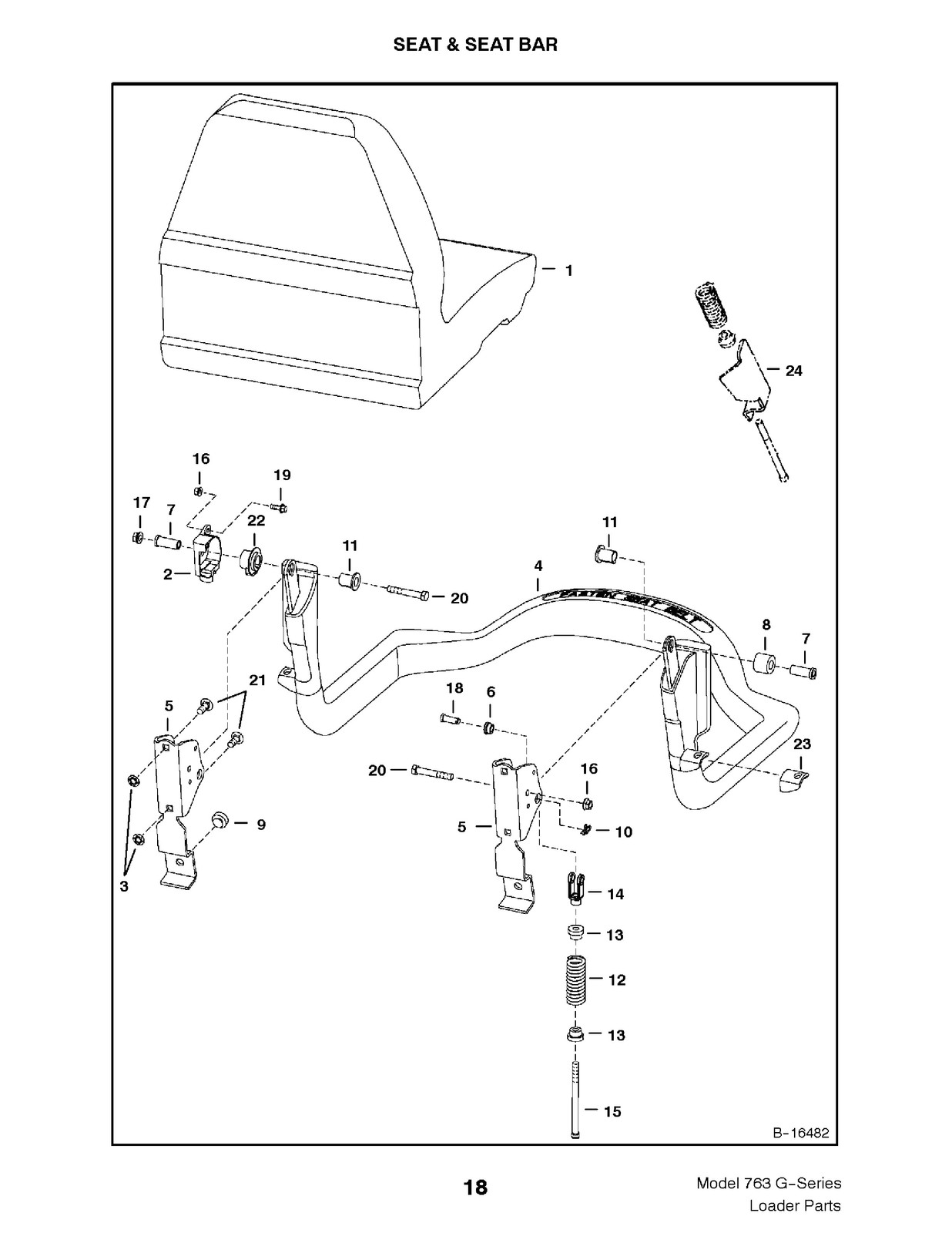 BOBCAT 763 G-Series Parts Manual SN 512250001 512450001 512620001 Up – BOUND