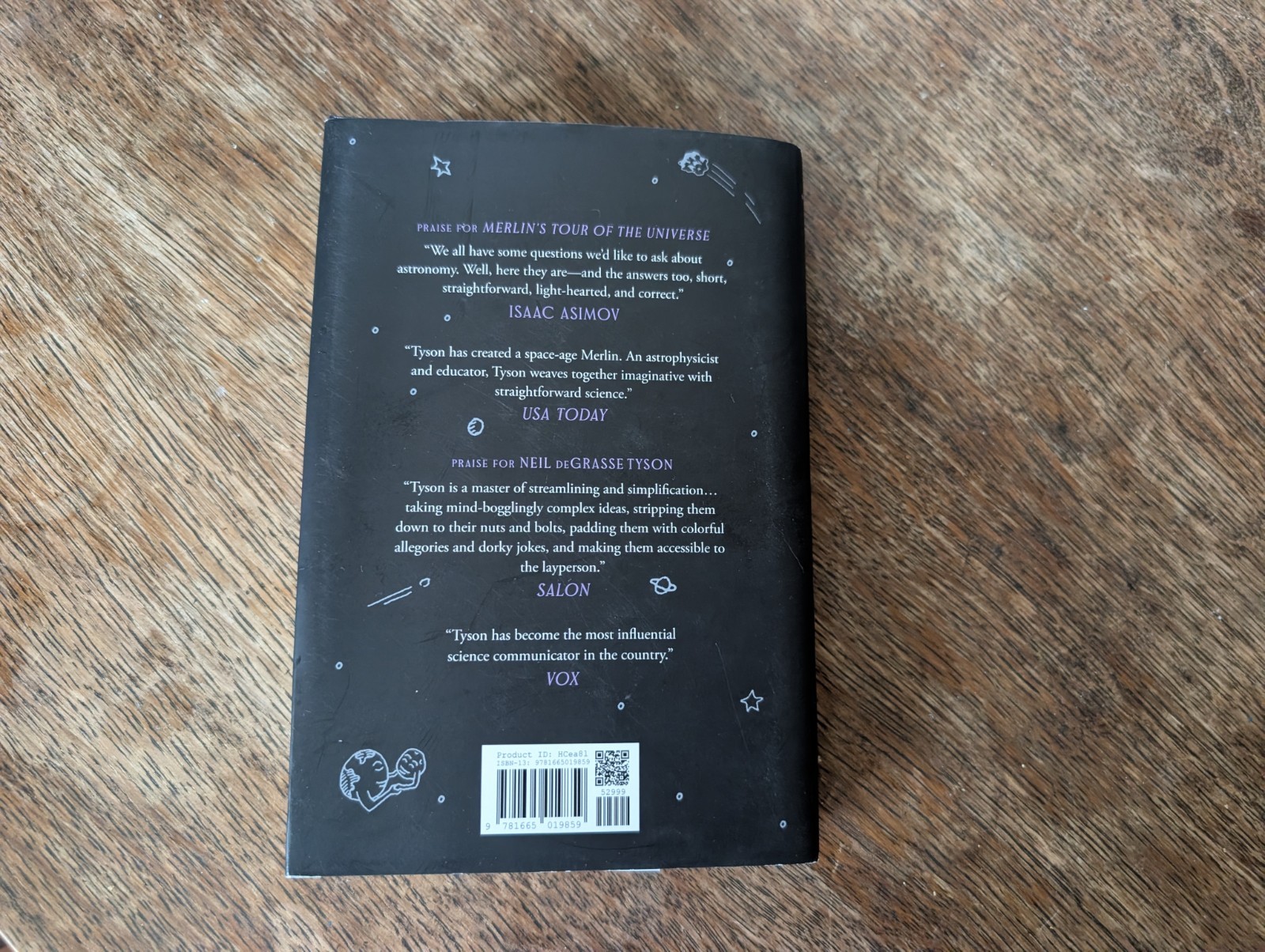 Neil deGrasse Tyson Signed “Merlin’s Tour of the Universe” 2024 Hardcover Book