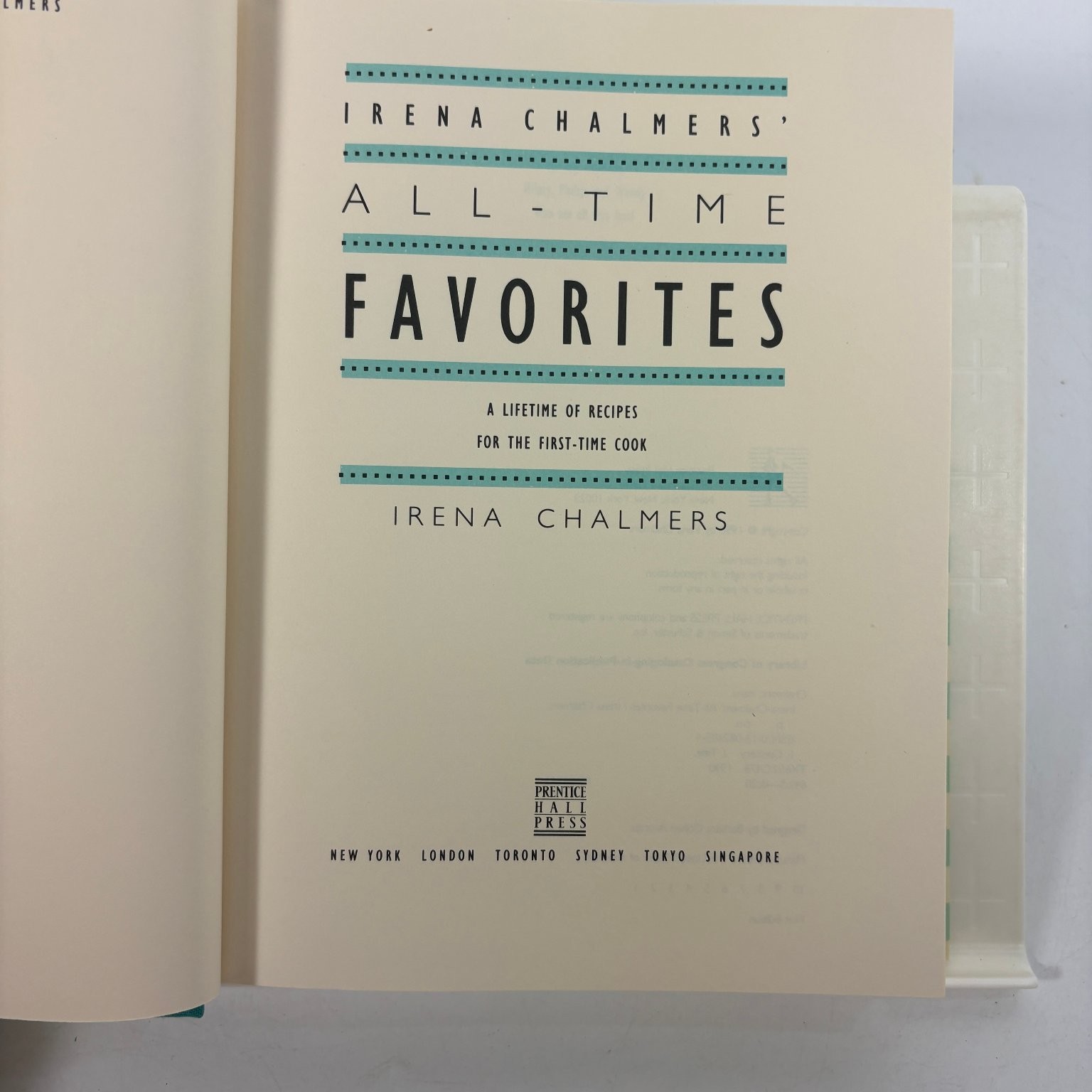 Irena Chalmers All Time Favorites 1990 First Edition Cookbook Prentice Hall