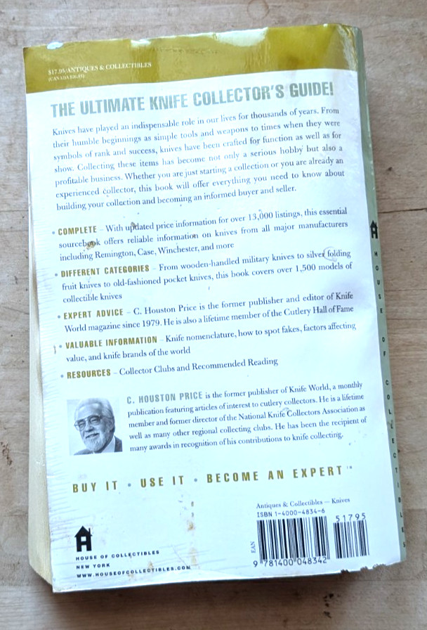 DAMAGED The Official Price Guide to Collector KNIVES 14th Edition BOOK Houston