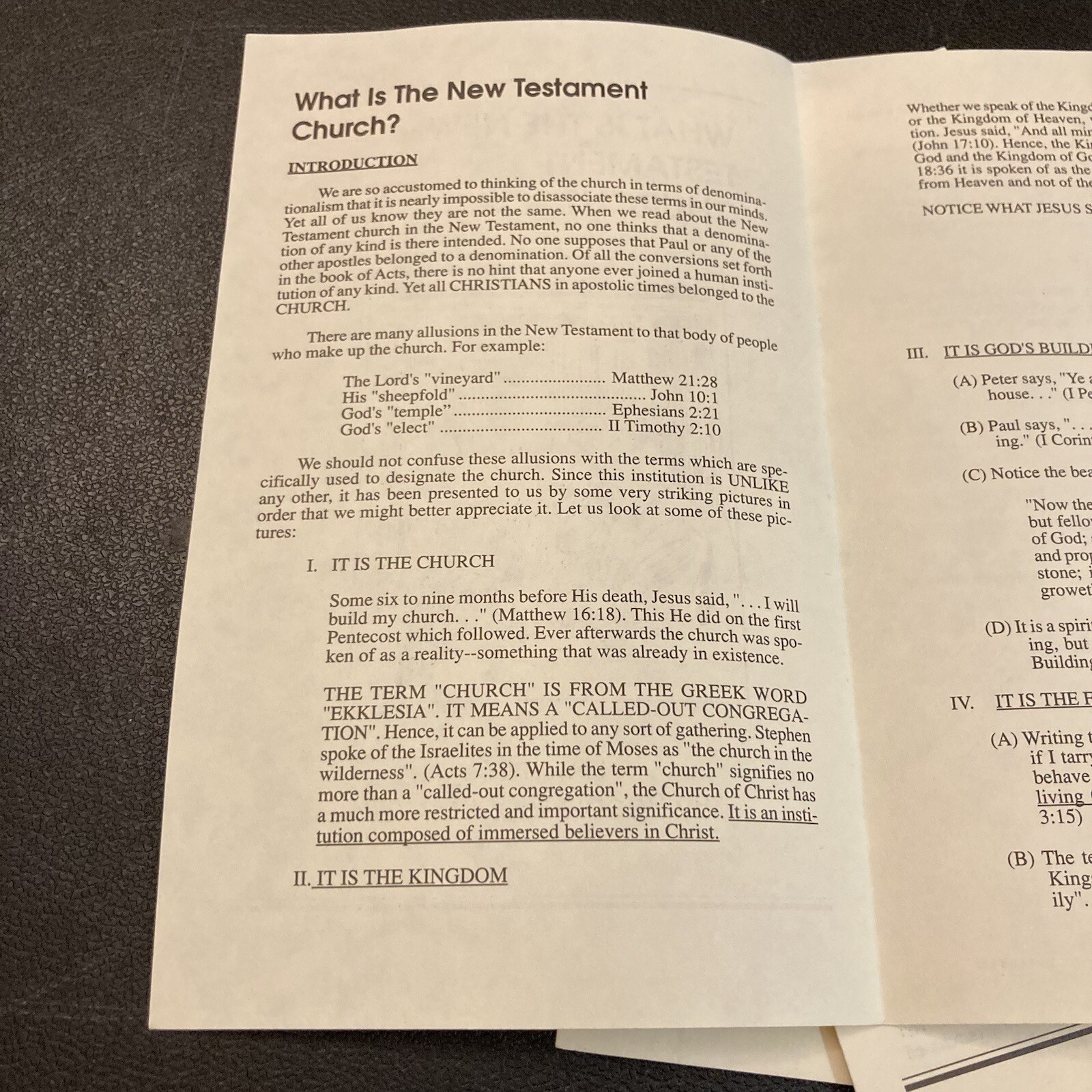 New Testament Church Nondenominational Christian Literature Blankenship Lessons