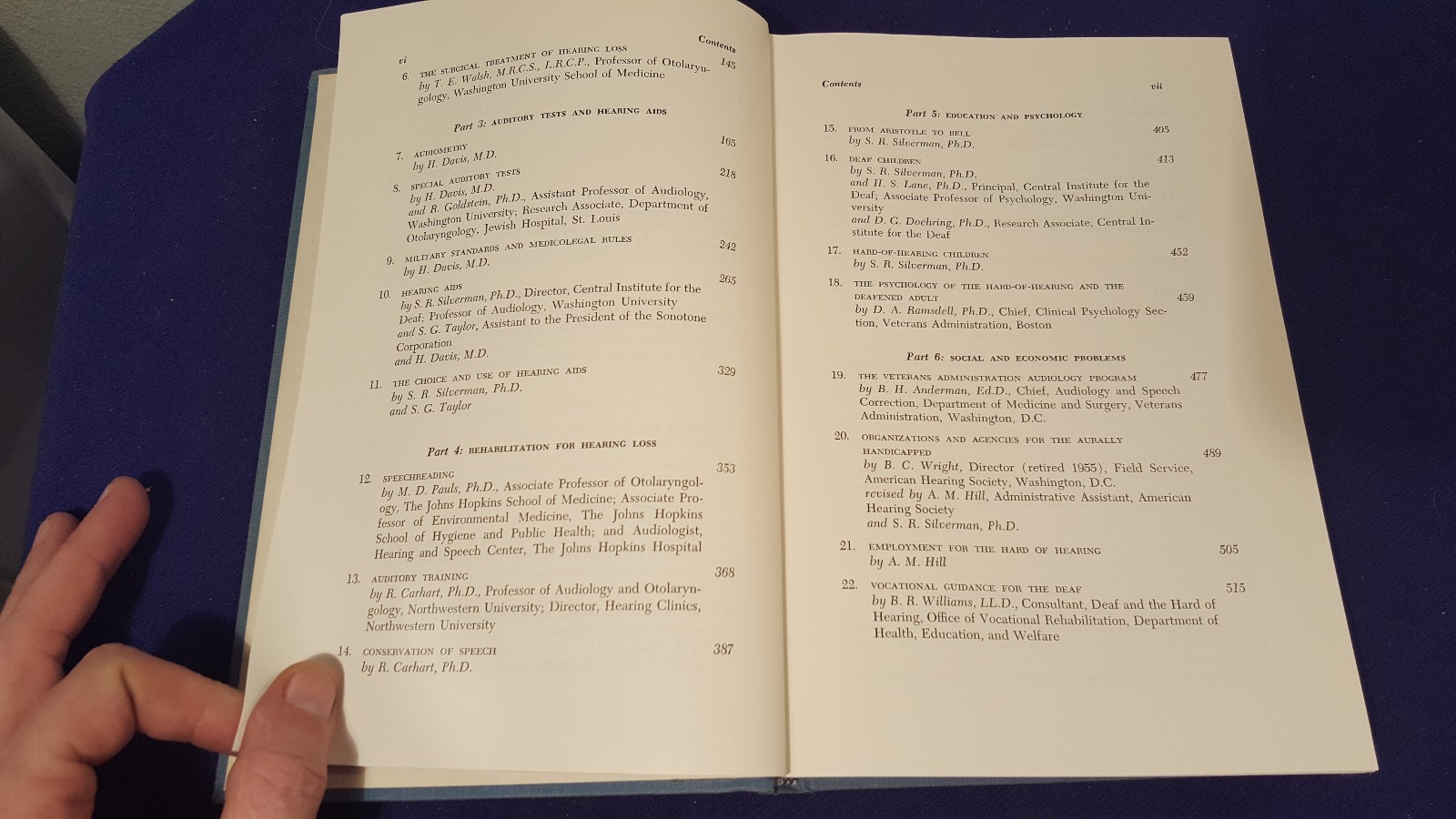1960 HEARING & DEAFNESS Hardcover Book Textbook