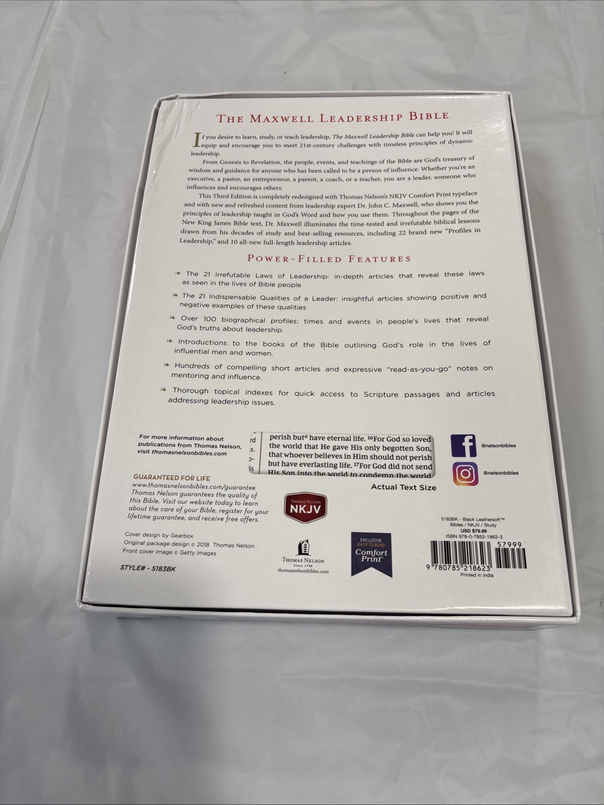 NKJV Maxwell Leadership Bible [Third Edition, Black] by John C. Maxwell…