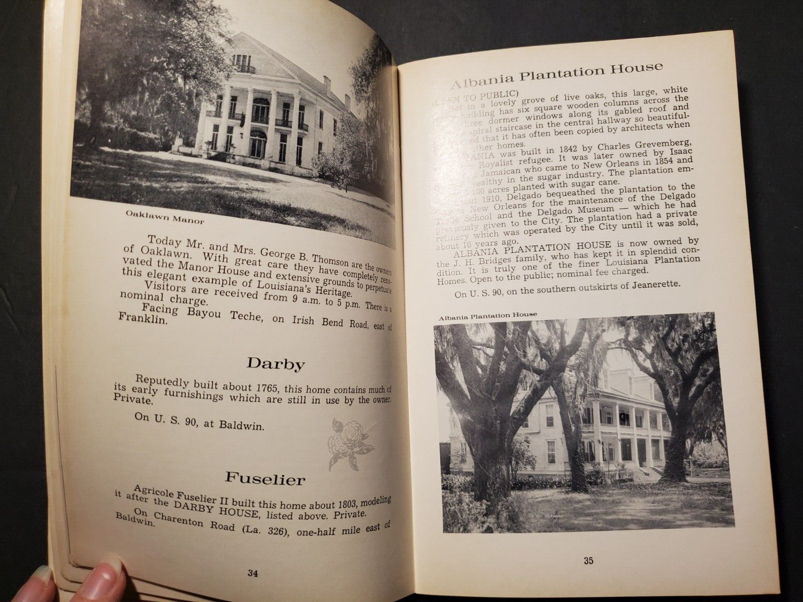 1952 Louisiana Plantation Homes Special Edition Tour Guide Booklet