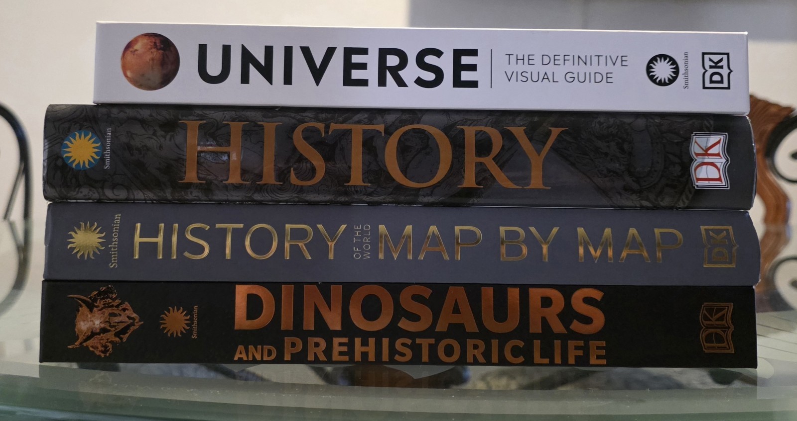 dk definitive visual guide encyclopedia / prehistoric, history, universe 4 books