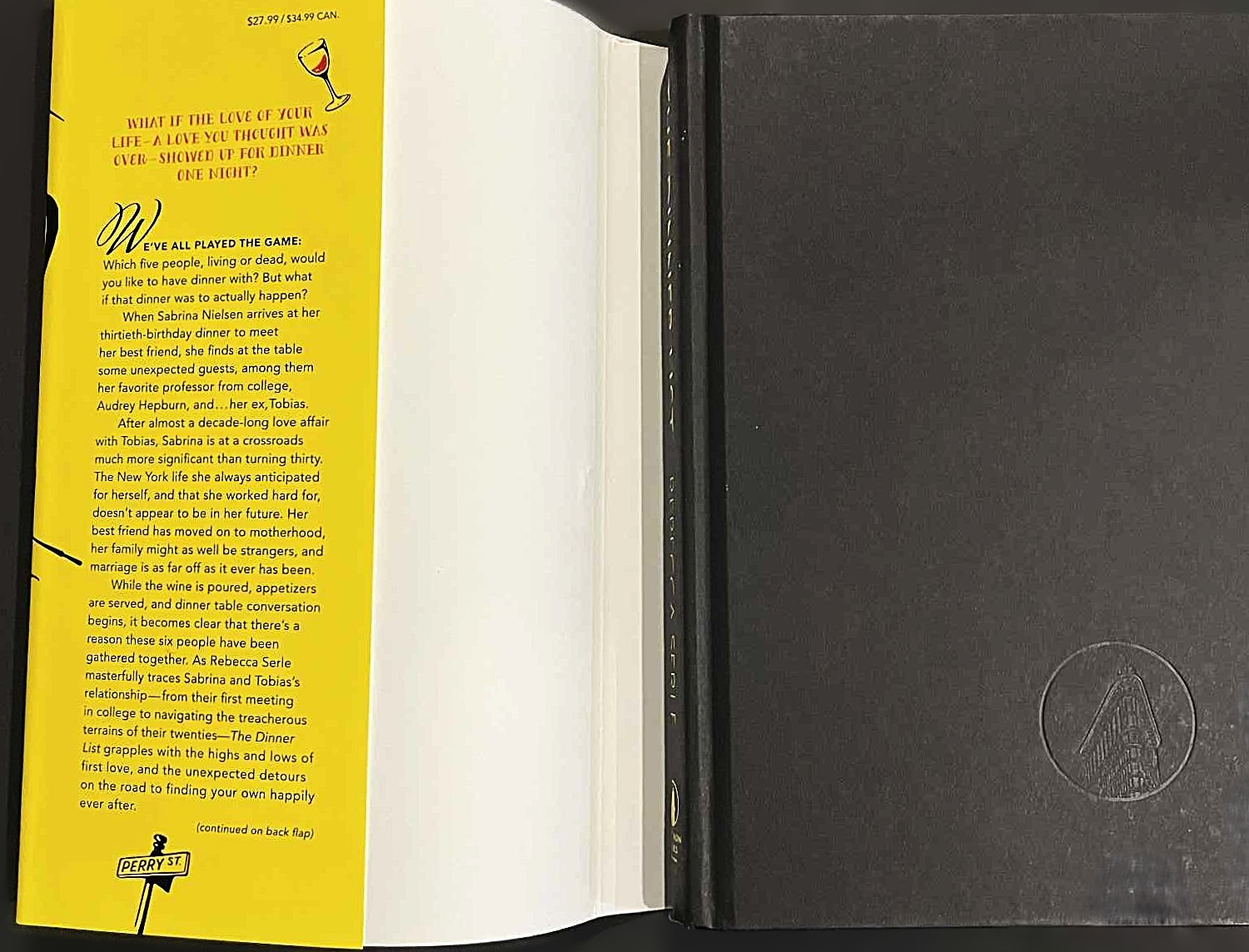 The Dinner List Rebecca Serle SIGNED True First Edition Hardcover Dust Jacket