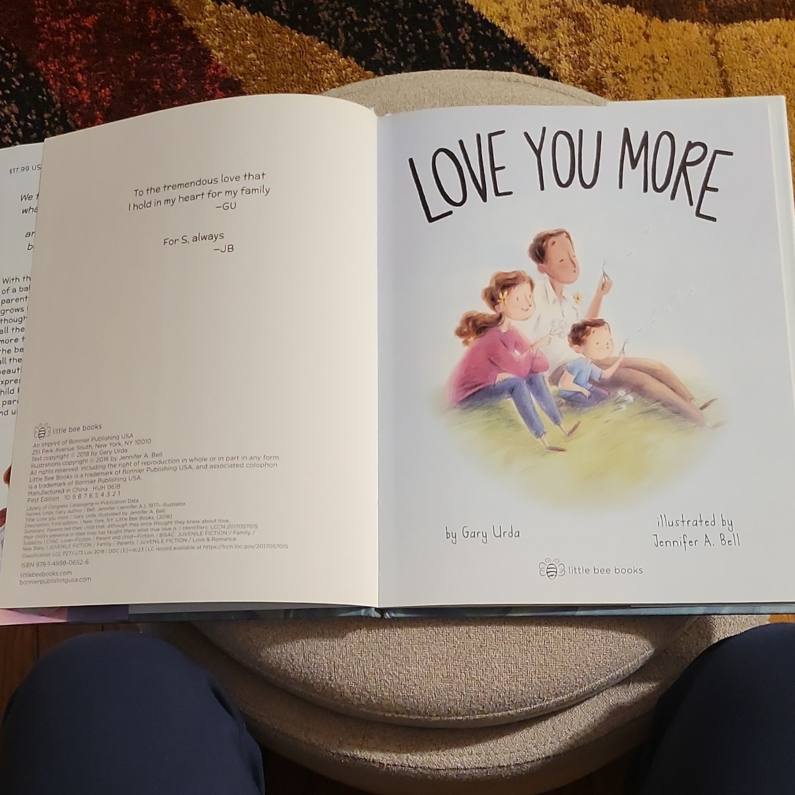Little Bee Books Love You More by Gary Urda, Jennifer A. Bell (2018, Picture Bo…