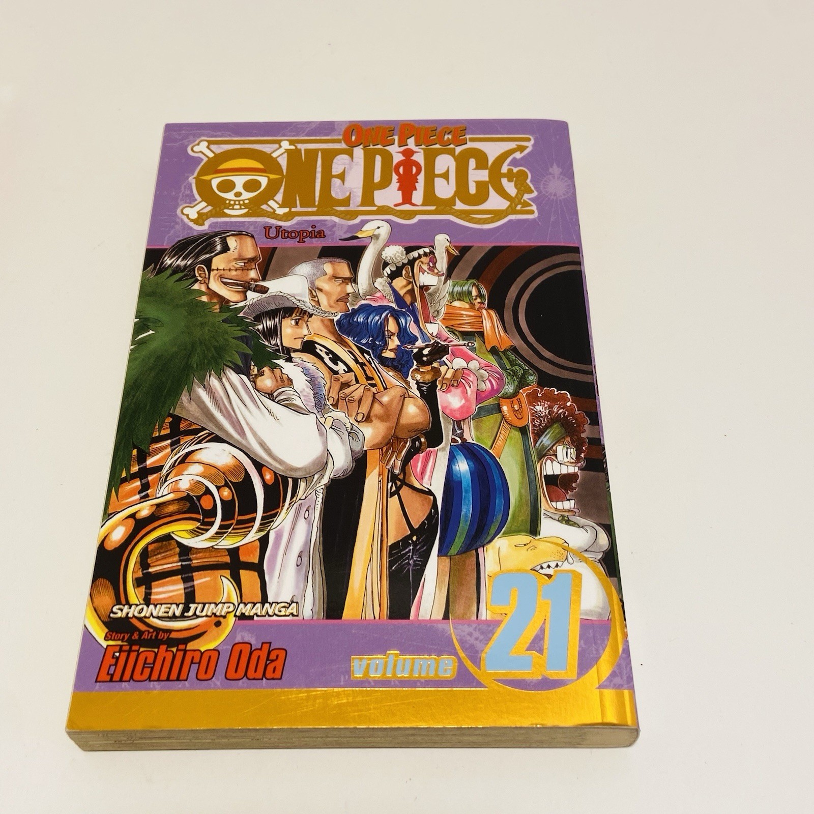 One Piece Vol. 14 + 21 Utopia & Instinct Oda 2007 Manga Gold Foil Rare Books