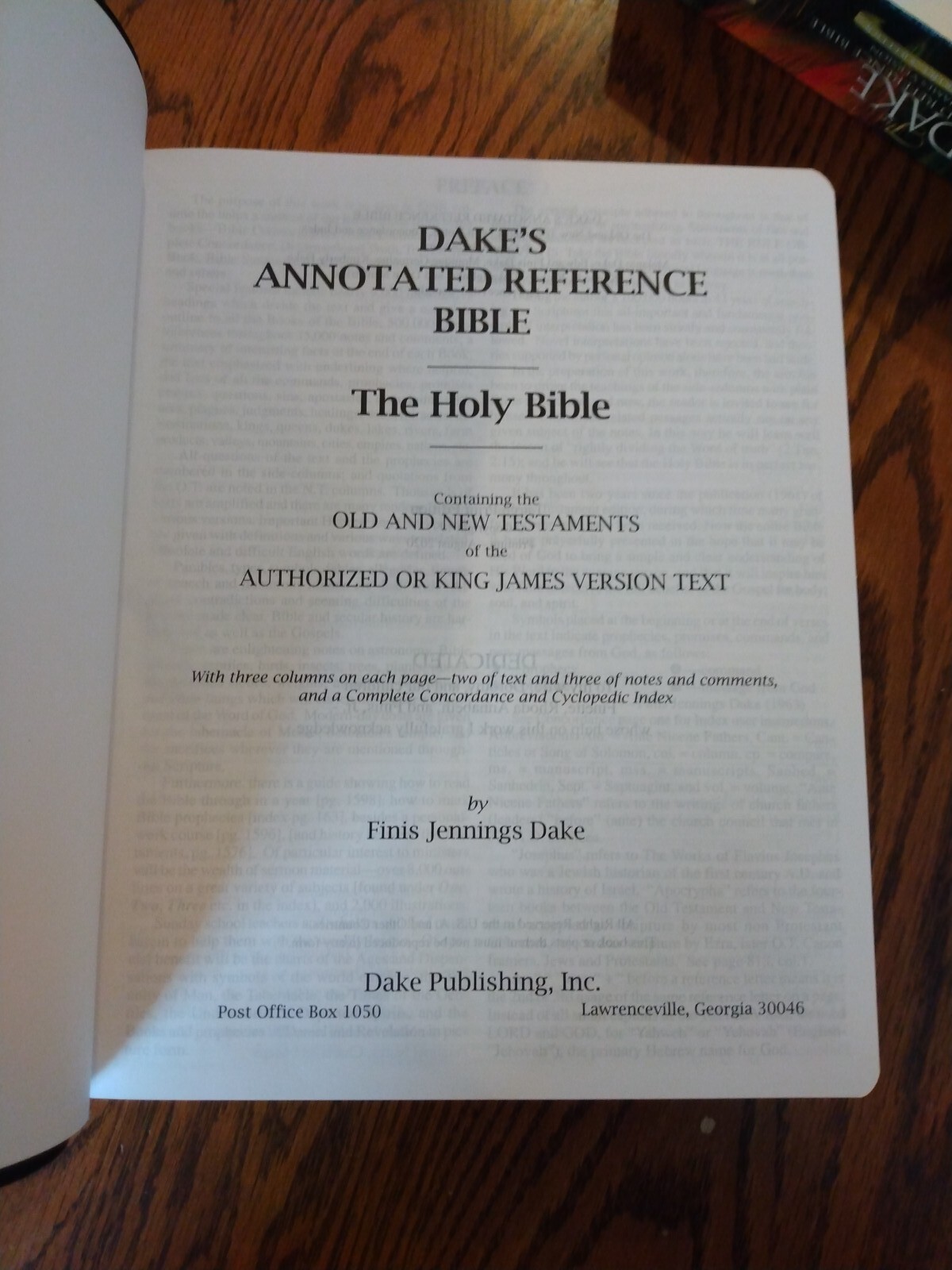 KJV Dake’s Annotated Reference Bible LARGE PRINT Black bonded Leather
