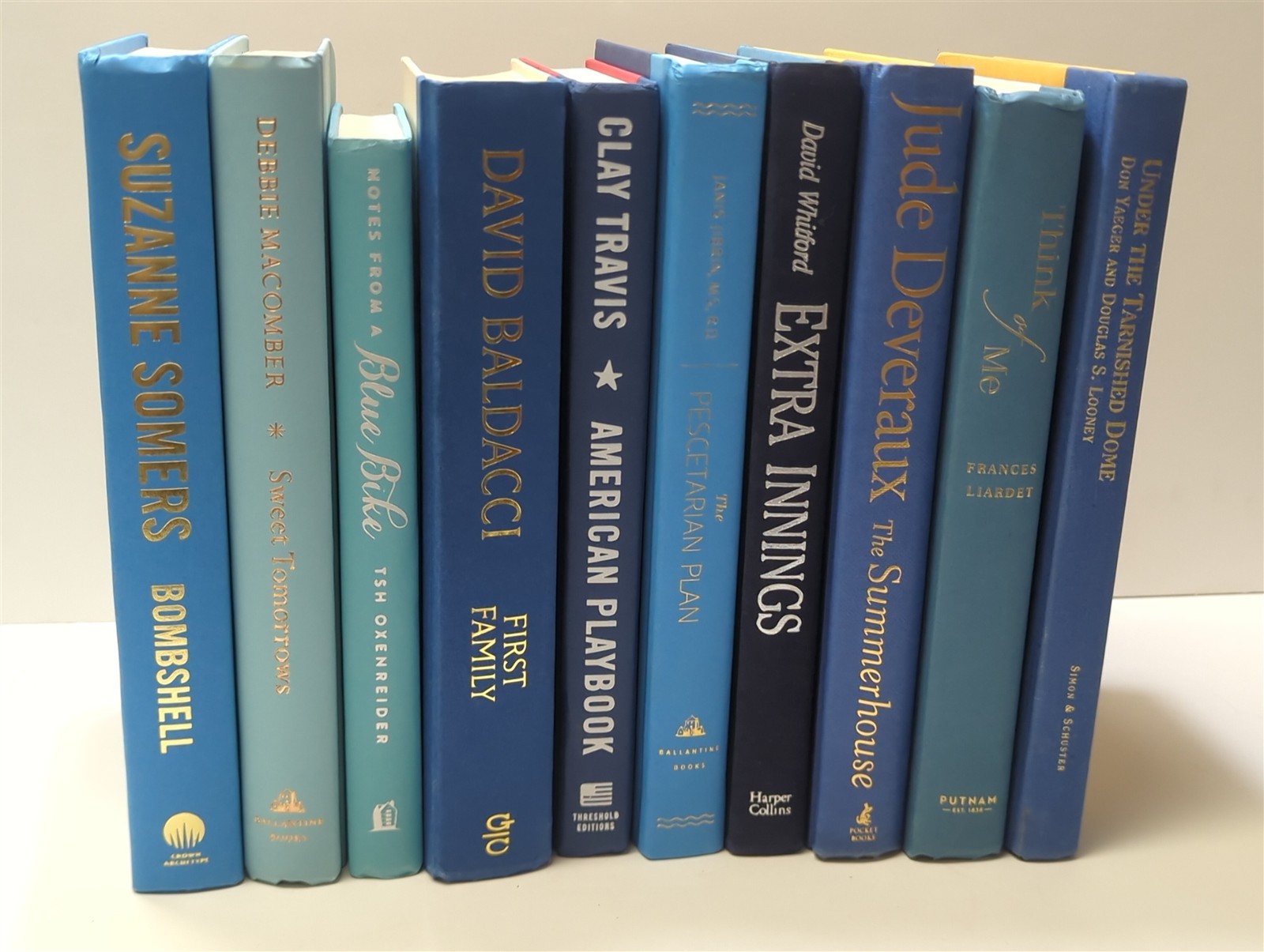 Random Lot of 10 BLUE Staging, Decor, Prop, Beautiful HC books-lettering varies