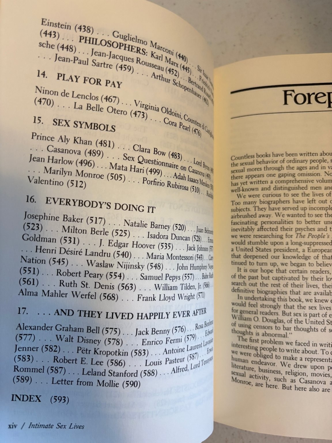 The Intimate Sex Lives of Famous People Wallace 1981 Biography Delacorte Press