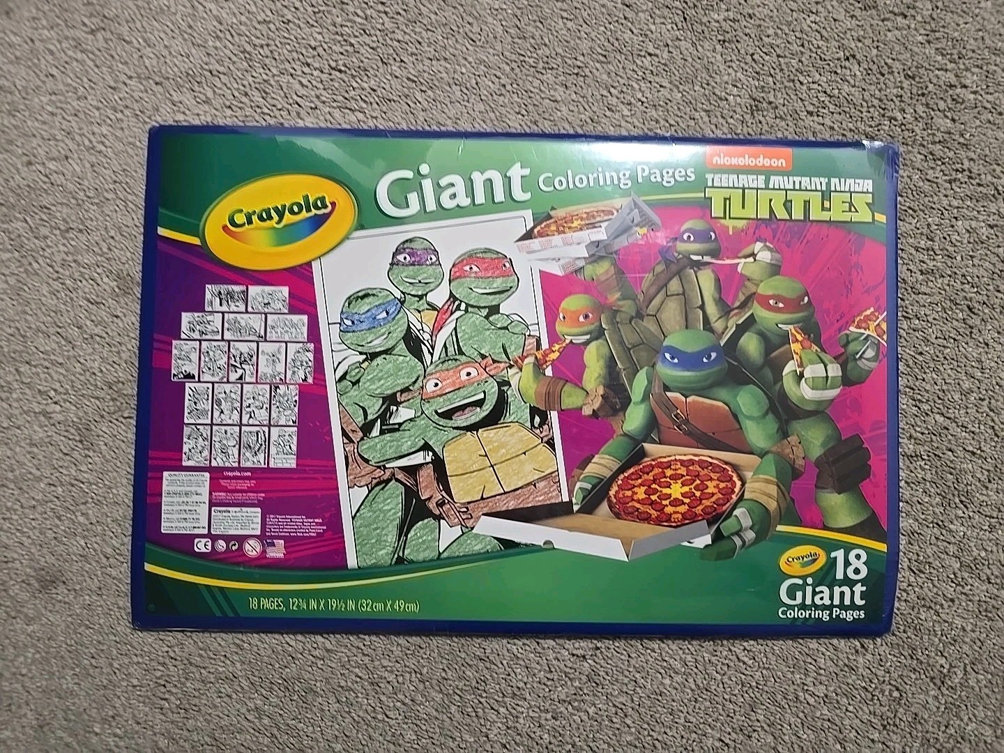 Crayola: Teenage Mutant Ninja Turtles 18 Giant Coloring Pages BRAND NEW SEALED