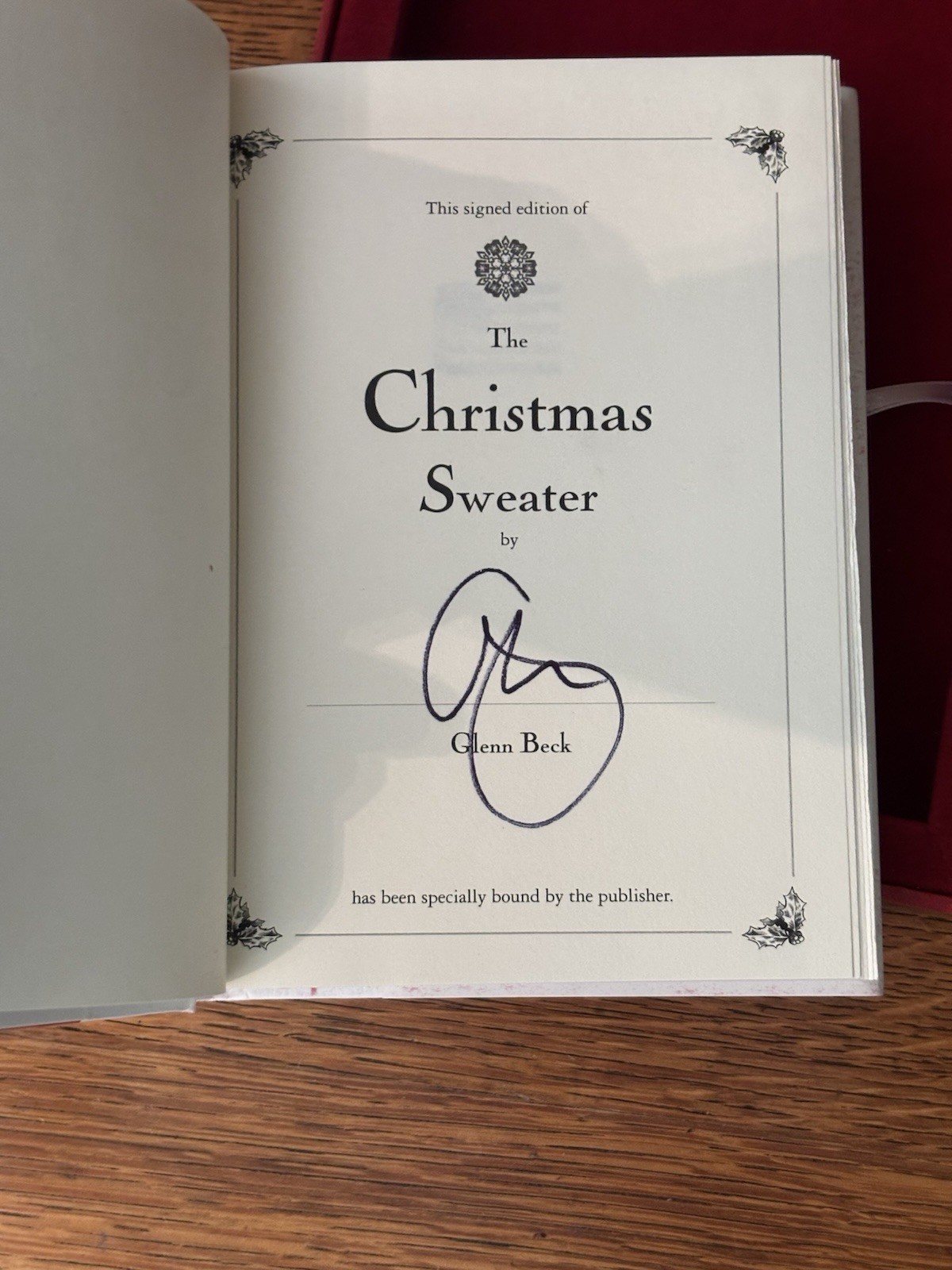 The Christmas Sweater Signed Glenn Beck COA Premiere Collector’s Ltd 1st Print