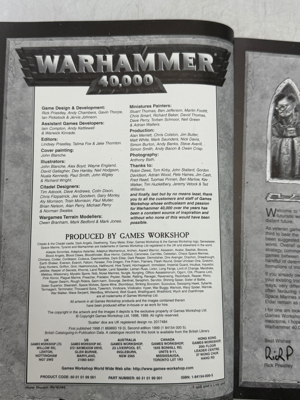 Warhammer 40,000 2nd Edition 1999 Games Workshop Tabletop Wargaming Sci-Fi
