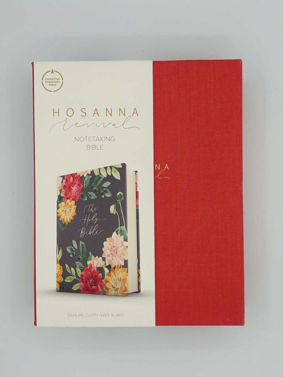 CSB Notetaking Bible, Hosanna Revival Edition, Dahlias Cloth-Over-Board
