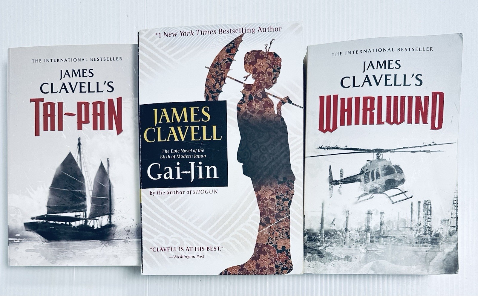 James Clavell Asian Saga 3 Book Set Shogun Tai Pan Gai Jin Paperback Lot