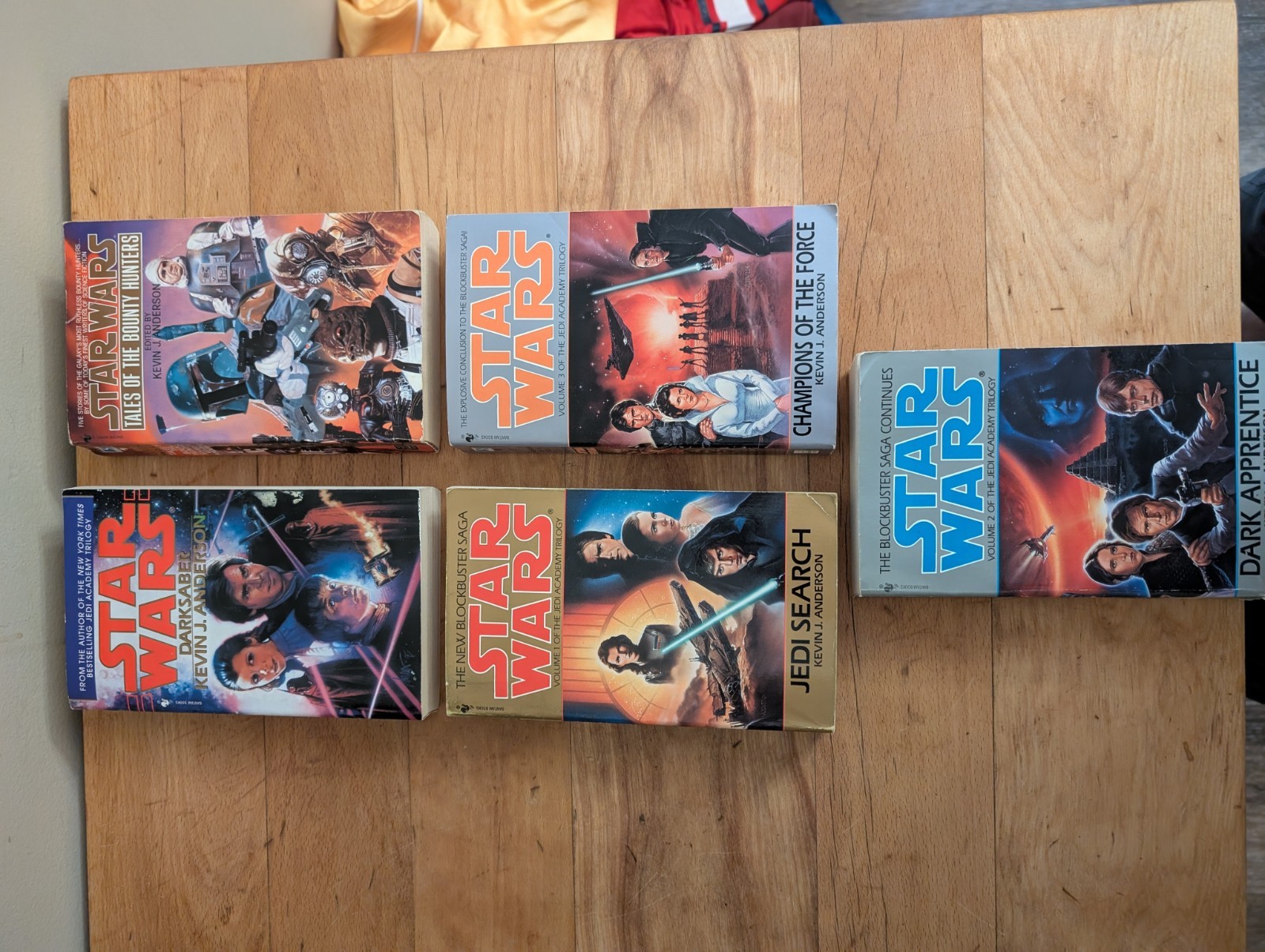 Star Wars The Jedi Academy Trilogy By Kevin J. Anderson (Paperback Book Lot Of 5