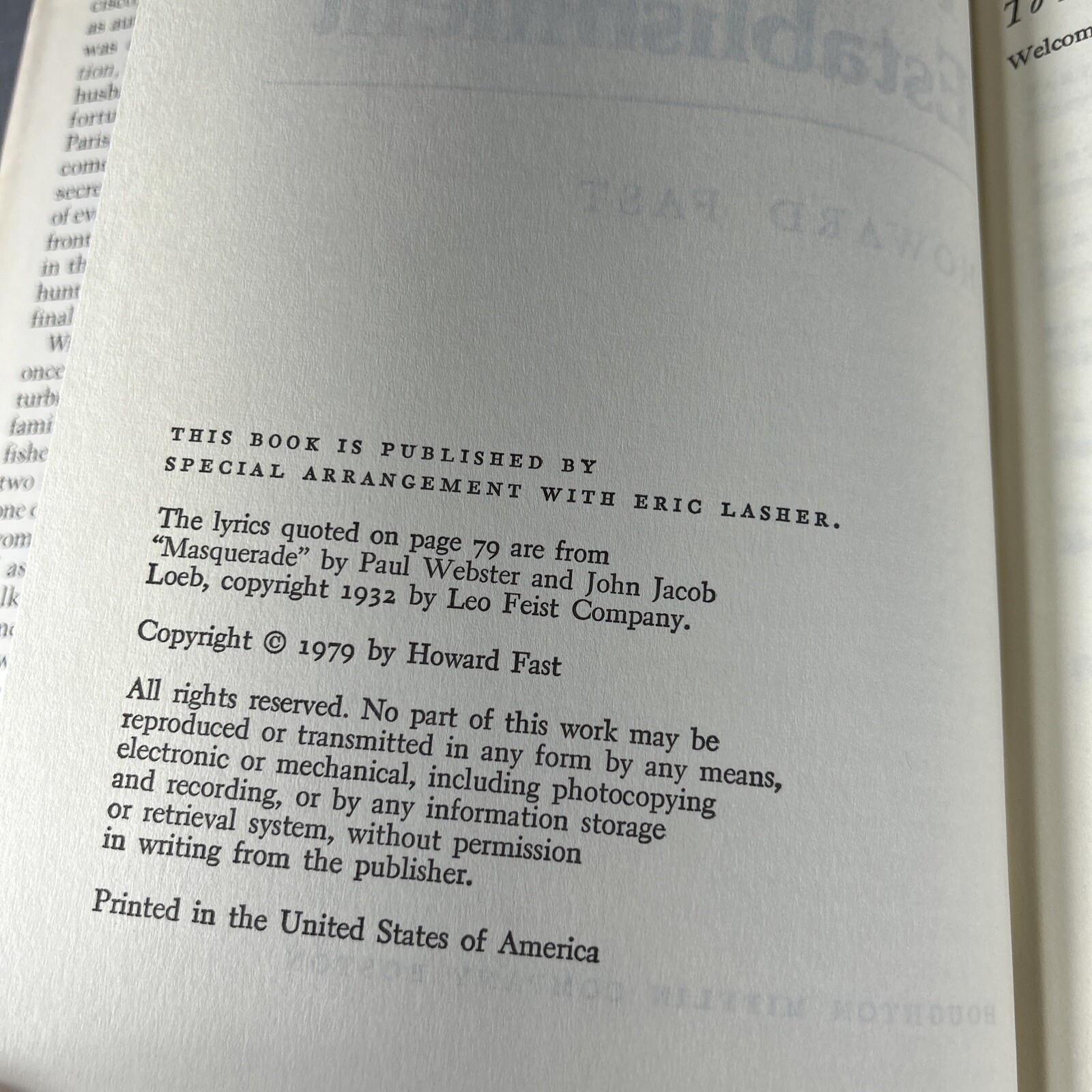 Howard Fast Establishment & The Unvanquished 1942 Vintage 2 Book Lot