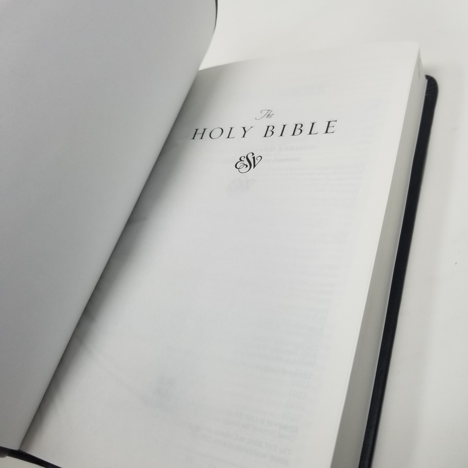 holy bible english standard version crossway Black Leather Bound
