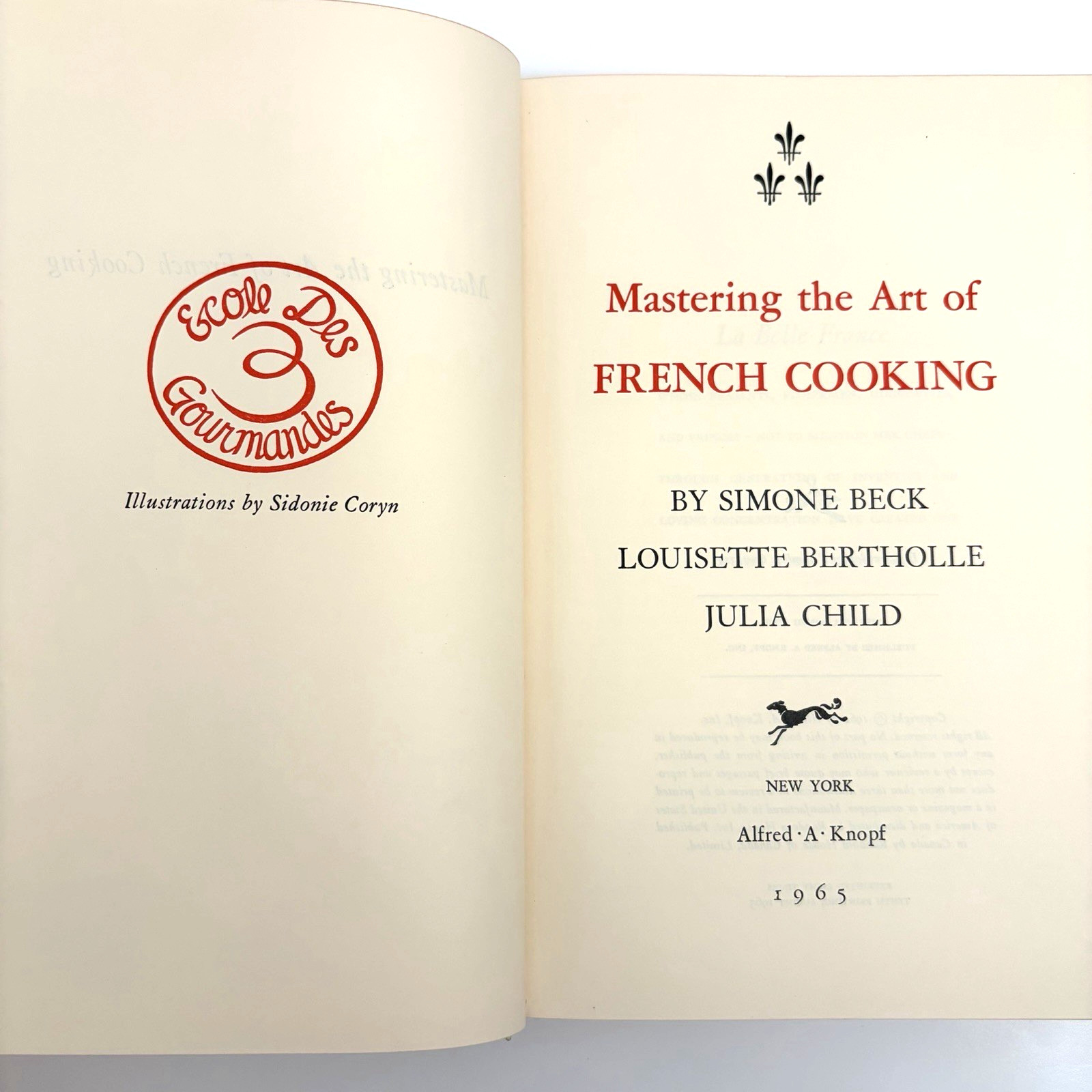 Julia Child Mastering The Art of French Cooking Aug 1965 10th Printing No DJ VG