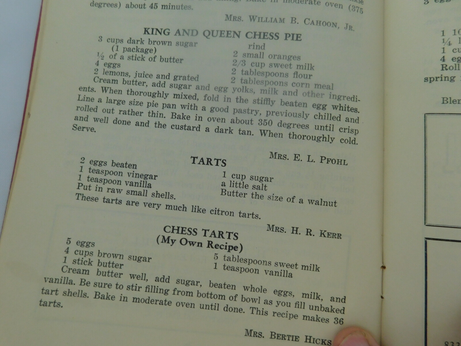 What’s Cookin’? 1948 1st ED. Winston-Salem Woman’s Club Cookbook