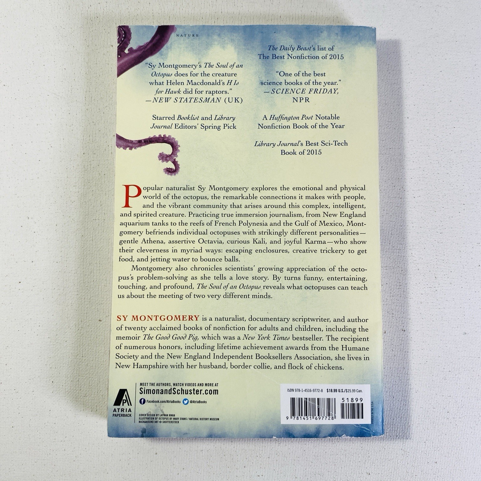 Soul of an Octopus by Sy Montgomery 2016 Trade PB
