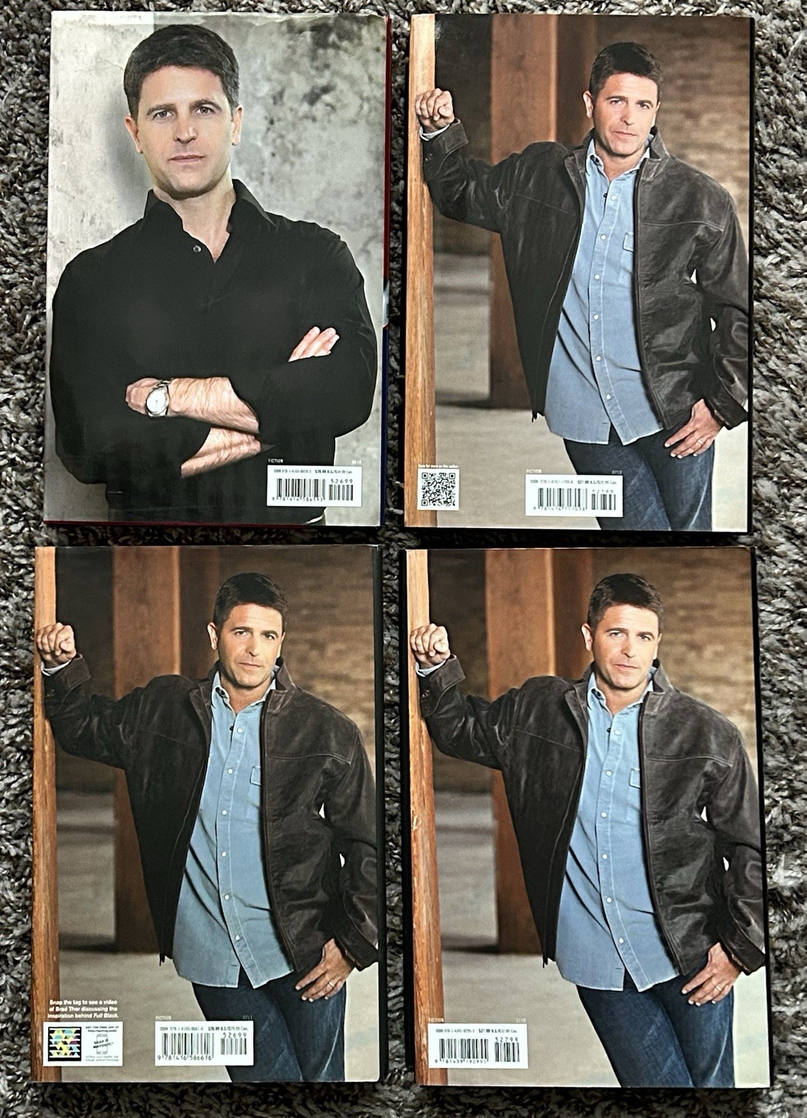 Brad Thor ALL SIGNED Lot of 4 Full Black Foreign Influence Hidden Order Athena