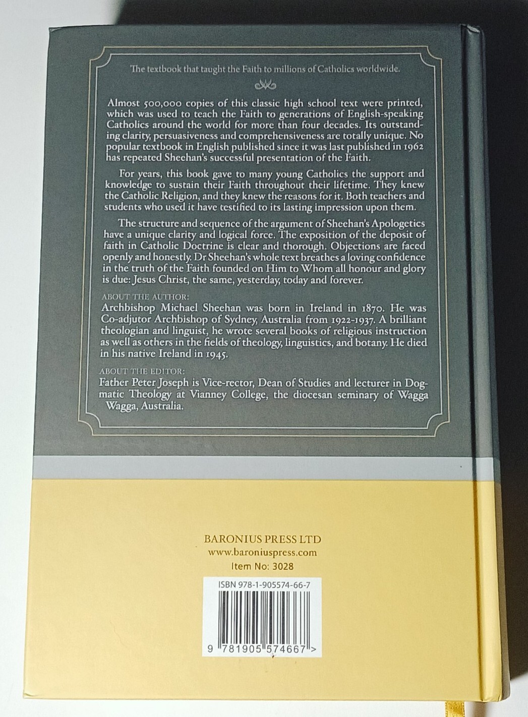Apologetics and Catholic Doctrine by Archbishop Michael Sheehan (Hdbk, 2015)